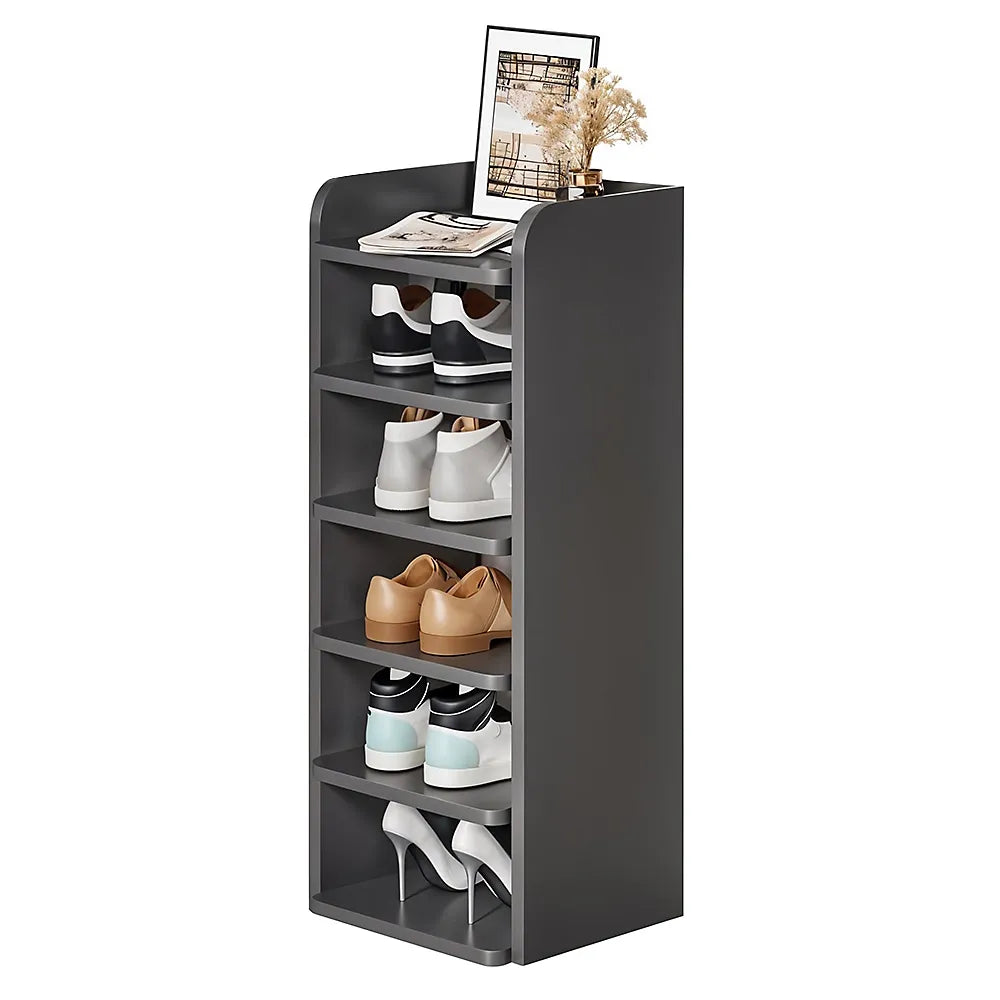 Narrow Tall Shoe Rack 6 Layer For Small Spaces Space Saver-Furniture Kingdom